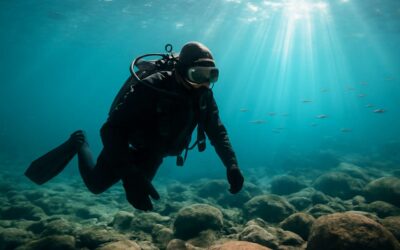 Chill thrills: scuba diving in 60 degree water reveals vibrant life and adventure.